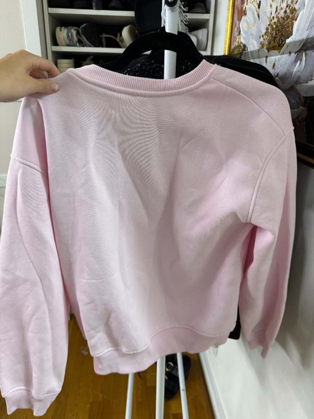 ZARA Contrast Flower Sweatshirt - Pink Size S - Picture 7 of 7